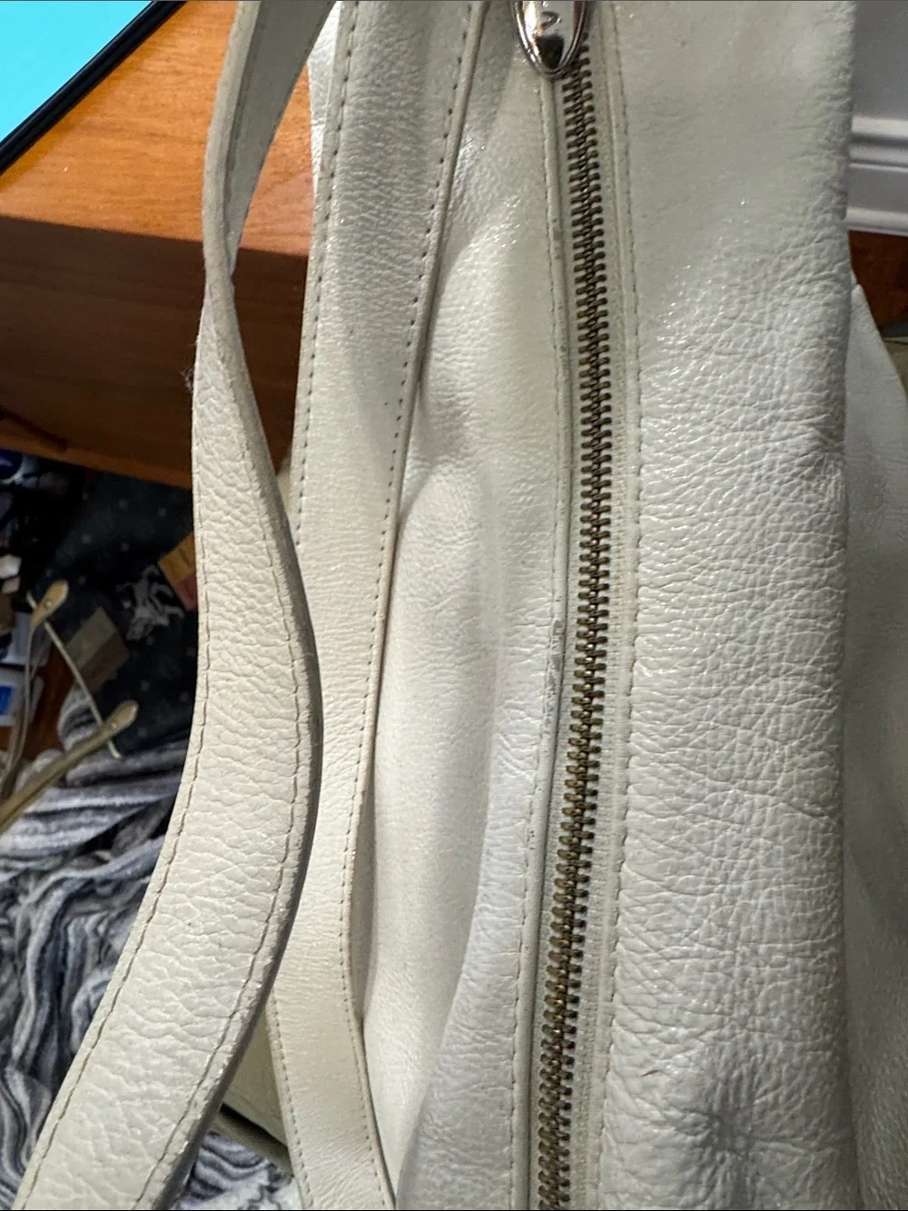 Furla cream pebbled
